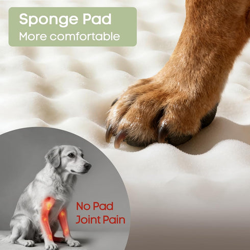 3 Dog Car Seat for Large Medium Dogs, Back Seat Extender for Pets with Hard Bottom, Strong Support Waterproof Dog Seat