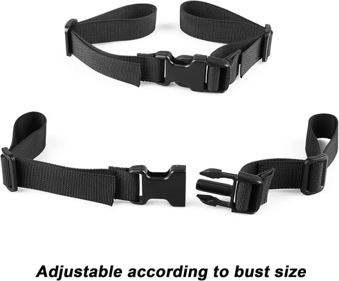 XTACER Adjustable Backpack Chest Strap, Sternum Strap Chest Belt with Buckle (Pack of 4)