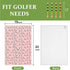 Swooflia Golf Towel with Clip - Microfiber Large Golfing Rag for Men Women, Cute Balls Clubs Pattern with 4 PCS Golf