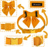Maca Bates Dog Collar with Bowtie for Dogs, Adjustable Breakaway Yellow Collars for Small Medium Large XL