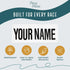 Yell My Name Bib Kit - GET Personalized Cheers - Race Bib with Alphabet Decals & Safety Pins - Add-Your-Name Running