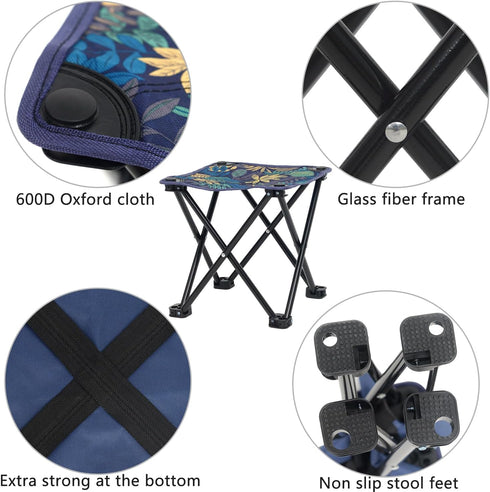 Wind Tour Samll (13.0X13.0 -1) Portable Folding Camping Stool Outdoor Camping Lightweight Chair for Fishing Hiking