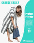 Men Women Hooded Towel Changing Wearable Cloth Swimsuit Bikini Coverup Dry Robe Bathing Swim Parka Jacket Suit Dress
