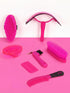 10 Horse Grooming Kit, Pink Storage Bag with Piece Professional Equestrian Care Tools, Brushes, Combs, Scraper