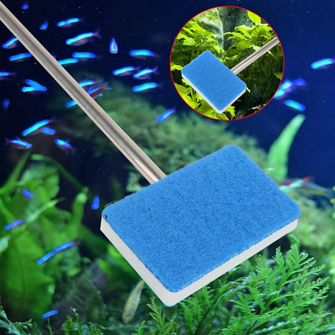Set 1 Yamibobo Long Handle Fish Tank Sponge Brush Extendable Aquarium Fish Tank Cleaning for Glass, Fish Tank Sponge