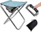 BJSSBJH Folding Camping Stool, 16 Inch Tall Portable Folding Stool Aluminum Alloy Lightweight