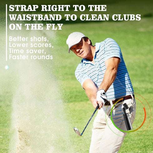 Pro Golf Club Cleaner Brush with Golf Groove Sharpener Tool, 8 Inches Water Brush with Retractable Clip for Men/Women