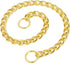 Mogoko Stainless Steel Dog Choke Chain Collar, Puppy Metal P Chain Slip Collar for Training Walking (Gold; 3.0mm; 20.0