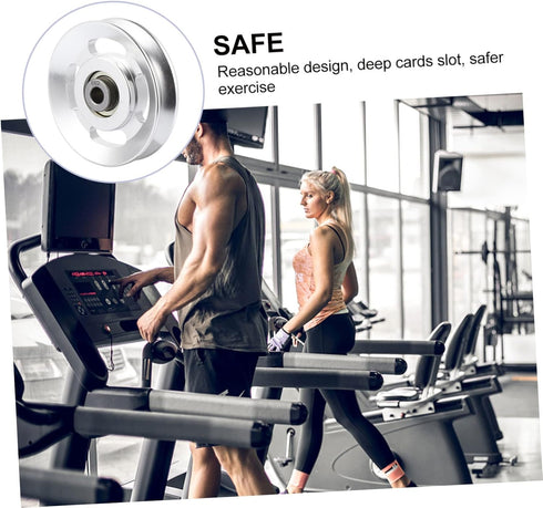 YARNOW 4pcs Aluminum Alloy Pulley Exercise Wheel, Cable Pulley Attachments for Home Gym Replacement Parts