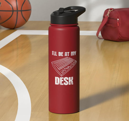 Audio Engineer Sound Guy Gifts Apparel & Decor Funny Sound Engineer I'll Be At My Desk Sound Console Stainless Steel