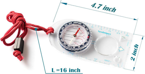 Backpacking Orienteering Compass - Hiking Compass | Advanced Scout Compass Camping and Navigation | Boy Scout Compass