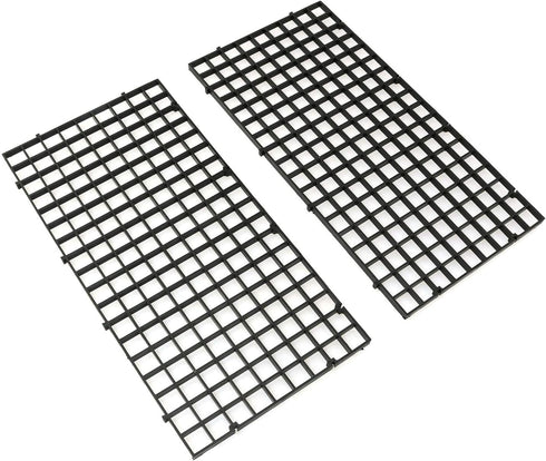 2pcs 30cm x 15cm Plastic Grid Divider Tray for Aquarium Fish Tank Bottom Isolation, Black