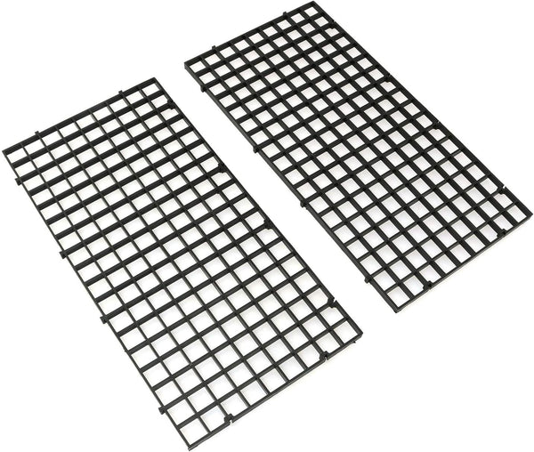2pcs 30cm x 15cm Plastic Grid Divider Tray for Aquarium Fish Tank Bottom Isolation, Black