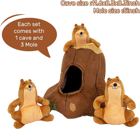 Hollypet Hide and Seek Squeaky Dog Toy, Interactive Puzzle Plush Stuffed Puppy Toys