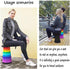 Softfree 500lb, Portable Telescoping Stool for Adults Heavy Duty, Plastic Collapsible Chair Can Hold Retractable