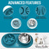 Pets Dog Bowl Set - Removable Double Slow Feeder Bowls with Non-Skid Silicone Mat, Stainless Steel Water Bowl (Dirty