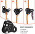 NewDoar Rope Grab Ascender Riser Adjuster - Fits Rope for Rock Climbing Protection and Rescue