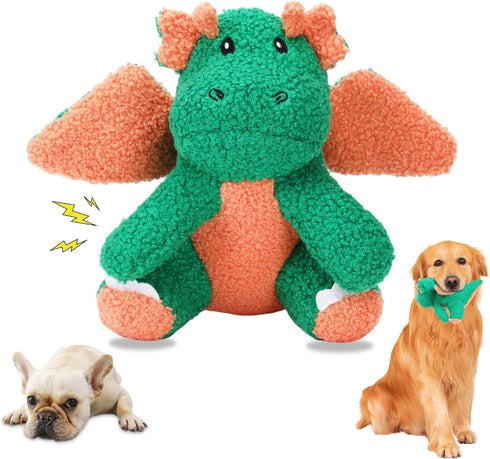 Ankinghor 3-Layered Stuffed Dog Toys for Medium Large Dogs, Large Plush Squeaky Dog