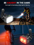 Super Bright Bike Light Set, IPX6 Waterproof Front and Back Lights with 8+12 Lighting Modes, USB Rechargeable LED