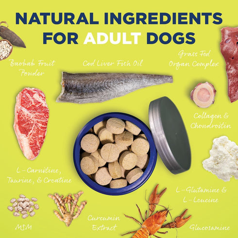 Vetericyn All-in-1 Multifunctional Dog Supplement, 90 Count | Digestive Enzymes + Glucosamine + Vitamins & Antioxidants