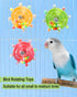 3PCS Conure Toys, Upgraded Bird Rotating Toys Parrot Spinning Toys Parakeet Rattle Toys for Small-Medium Parrots