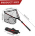 Hbbgdiy Foldable Telescopic Fishing Landing Net with Extendable Handle, Easy to Catch & Portable Fish Trap for Salmon