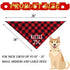 Dog Valentine's Day Scarf, Plaid Pet Bandana Triangle Bibs Kerchief