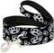 Buckle-Down Pet Leash, Brass Knuckles Black/White, 4 Feet Long, 1" Wide