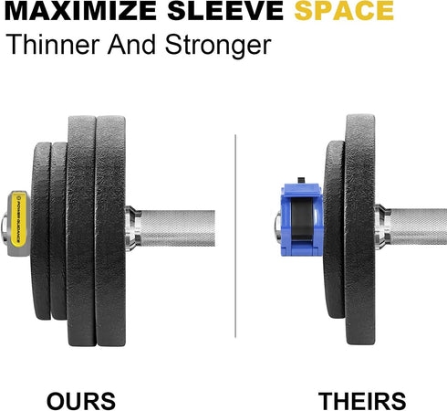 POWER GUIDANCE Barbell Collars, 2 Inch Olympic Barbell Clips, Non-Slip Quick Release Clamps for Weightlifting