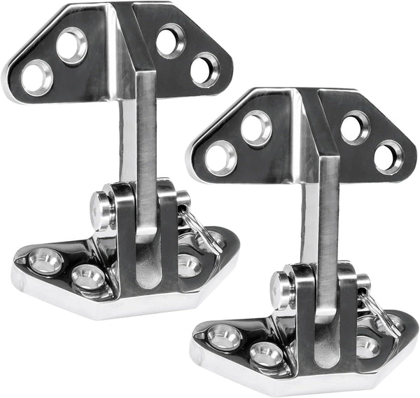 RedSnake Ship RV Accessories - Heavy Duty Long Reach 316 Marine Grade Stainless Steel Hatch Hinge with Removable Pin