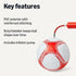 6-Pack 3 Set Size PVC Soccer Balls with Pump - White and Red Training