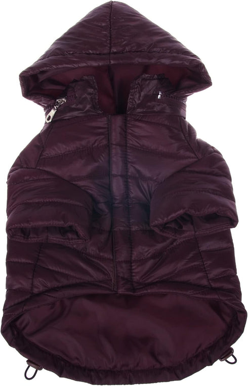 Pet Life Sporty Avalanche Lightweight Dog Coat - Adjustable Jacket with Concealed Zippered Collar & Pop-Out Hood for