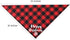 Festival Christmas Dog Bandana, Adjustable Soft Pet Triangle Scarf with Plaid Patterns for Small Medium-Large Dogs