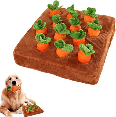 Generic Carrot Snuffle Mat for Dogs, Novelty Dog Puzzle Toys Sniff Mat, Interactive