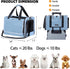 18x11x11 Inch Top Loading Medium Cat Carrier with Privacy Curtain, Soft-Sided Small Pet Travel Crate Vet Approved