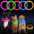 Flashseen LED Dog Collar, USB Rechargeable Glowing Lighted Collar, Cuttable Water-Resistant TPU Safety Collar