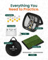 Giraffy Co. Set 3-Target Golf Chipping Net with Mat & Practice Balls - Pop-Up Chipping Net, Scoring Board, Tee & Carry
