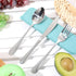 Yinkin 4 Pack Portable Travel Utensils Set - Reusable Stainless Steel Flatware with Case - Mixed Color