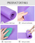 Woanger 2 Pack Thick Yoga Mat - 3/8 Inch Non-Slip Exercise Mat for Home Workout with Strap for Women & Men