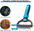 Shudyear Dog Grooming Brush and Metal Comb, Cat Brush Deshedder for Long Matted Haired Pets