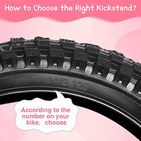 Pink Kids Bike Kickstand for 12 14 16 18 20 Inch Wheel Rear Side Kids' Bicycles Kickstand Mountain Bike Kickstand Bike Accessories by IPETRK