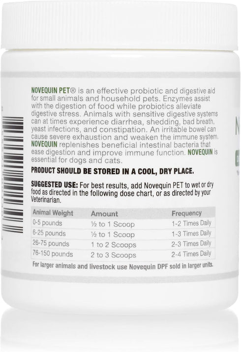 Arthur Andrew Medical Novequin PET Digestive Probiotic Formula for Pets, Non-GMO, 90 Grams (90 Servings)