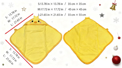 IOICYBF Dog Hooded Bathrobe Towel, Fast Drying Bath Towel Absorbent Warm Blanket Yellow M