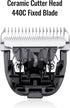 FENICE PEAK 5FC Low Noise Pet Dog Grooming Clippers Replacement Blade Ceramic Edge Detachable Steel Pet Clipper Blade with Cutting Length of 6.4mm 1/4'' (1 count)