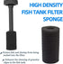 yuntop 6pcs Pre-Filter Sponge - Pre Filter Foam Sponge Roll for Aquarium Fish Tank (6 x 3.5cm / 2.4x1.4 inch)