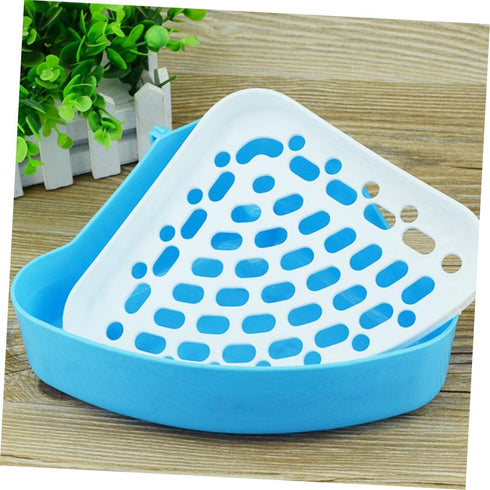 Chinchillas HANABASS Triangle Potty Trainer for Small Pets Space Saving Design for Guinea Pigs Ferrets Random Color