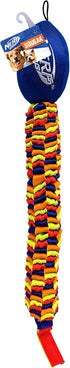 Nerf Dog 25in Rainbow Vortex Chain Tug Toy, Blue/Green/Orange/Red