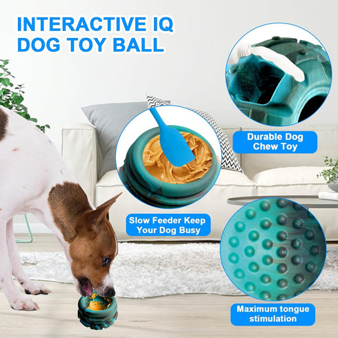 Yipetor Frozen Treat Toy - Treat Dispensing Rubber Toy for Puppy Small Medium, Freezable Fillable, Reduces Anxiety