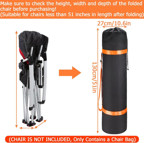 51"x11" Hammock, TOBWOLF Extra Large Portable Chair Bag, Folding Camping Chair Storage Bag with Shoulder Strap, Heavy