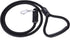 Mile High Life Premium Leather Dog Leash, Strong Rope Leash, Leather Handle, Zinc Alloy Clasp, 72 Inch (Black, Pack of